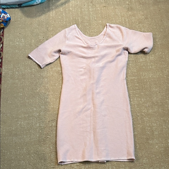Guess Light Pink Ribbed Mini Dress - Picture 3 of 5